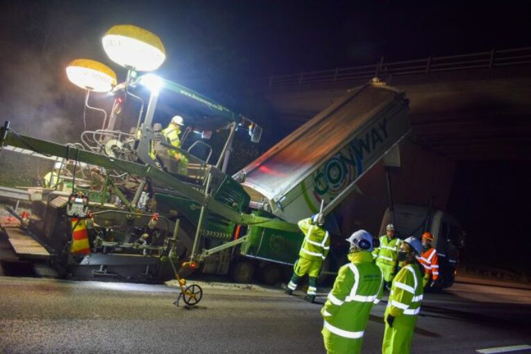 New environmentally friendly resurfacing material trialled on M3 Motorway