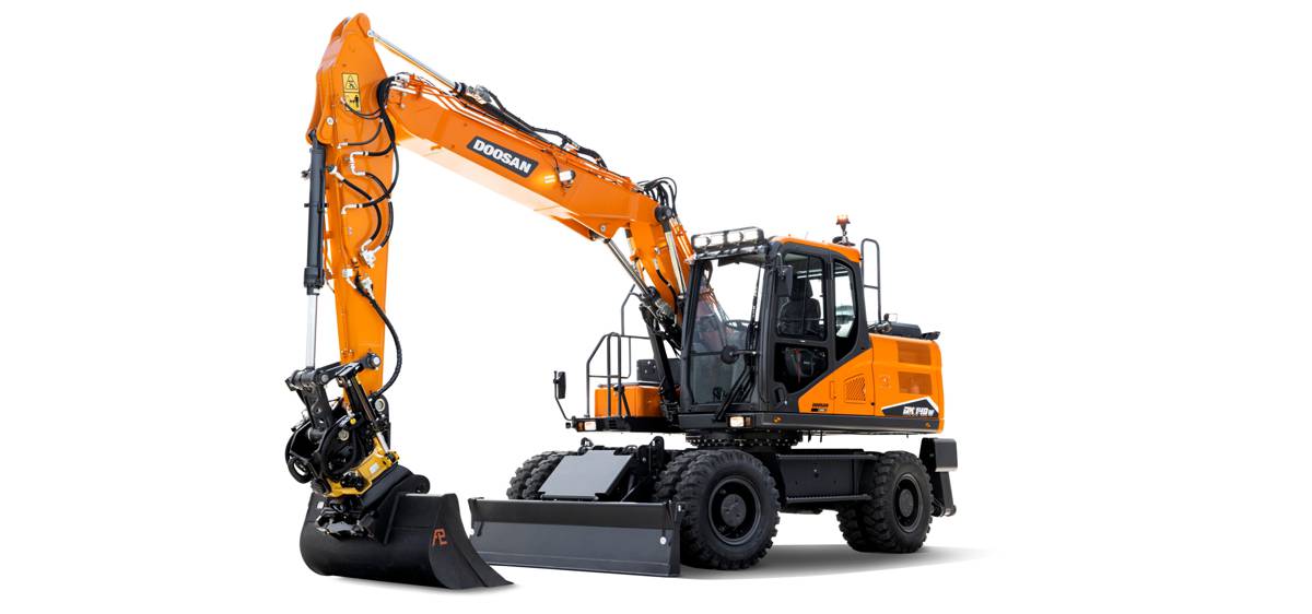 Meet the new Doosan DX140W-7 and DX160W-7 Stage V Wheeled Excavators