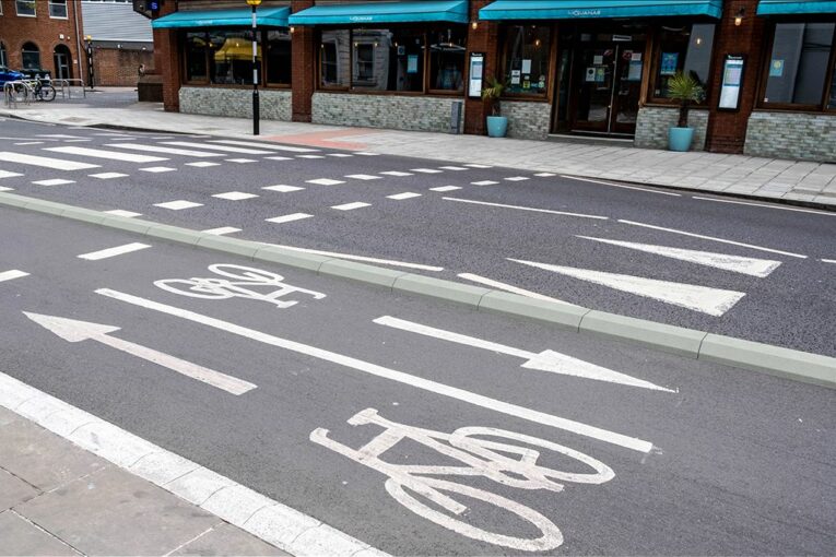 Marshalls Cycle Segregation Unit puts bicycles in their place