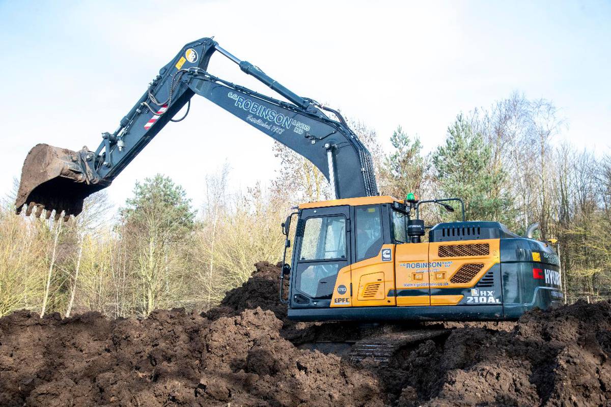A Hyundai HX210A Excavator is the ideal solution for CG Robinson