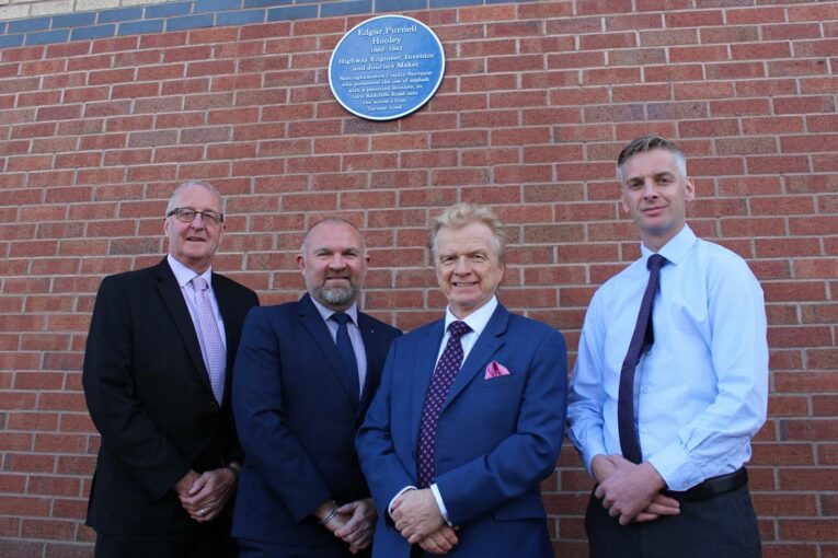 Edgar Hooley inventor of the modern road surface honoured with a blue plaque