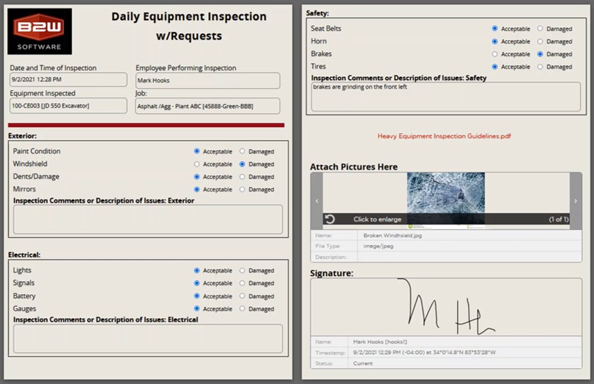 B2W Software's new API streamlines Construction Equipment inspection and repairs