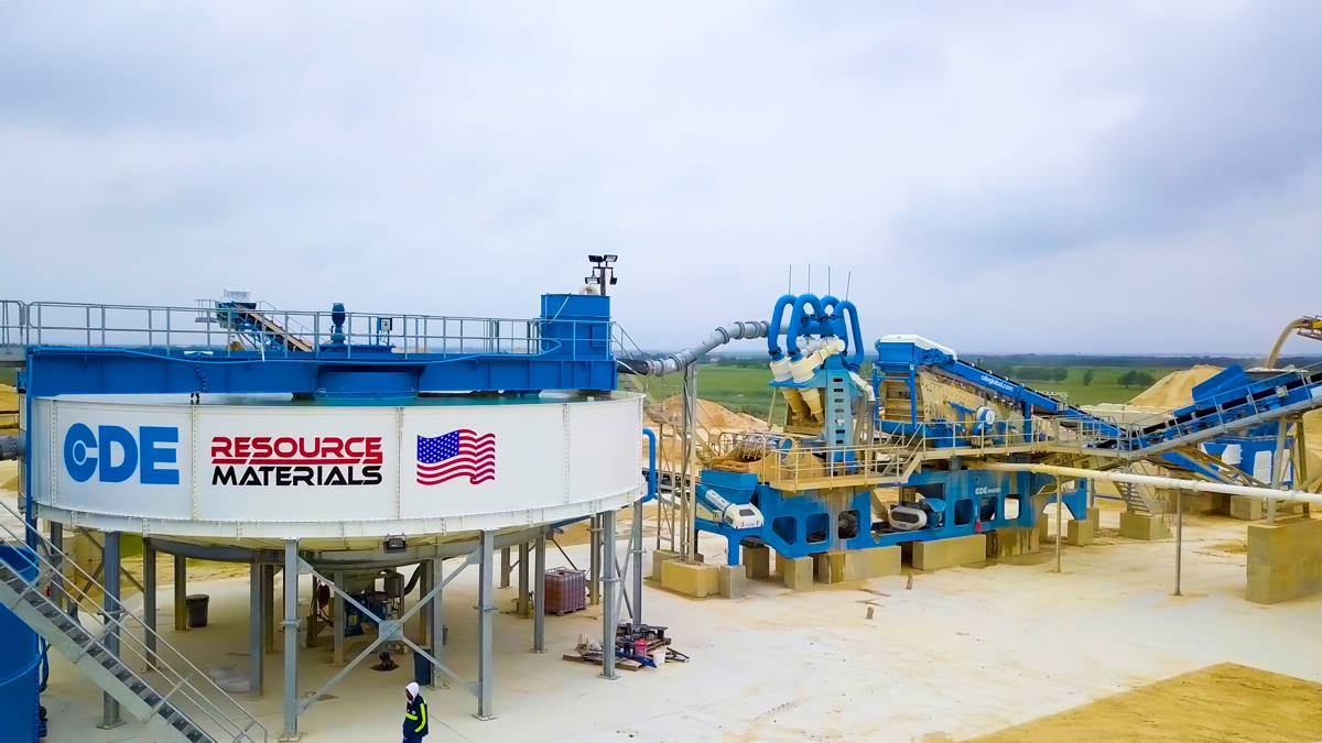 Resource Materials in Texas invests in new CDE 450tph Wash Plant