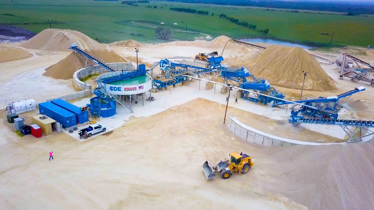 Resource Materials in Texas invests in new CDE 450tph Wash Plant