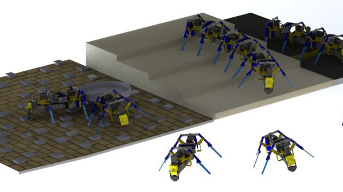 University of Notre Dame researchers create four-legged swarm robots