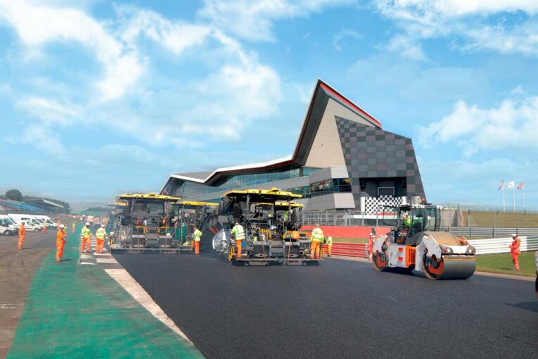 Silverstone Circuit resurfaced with Wirtgen, Vögele, Hamm and Benninghoven tech
