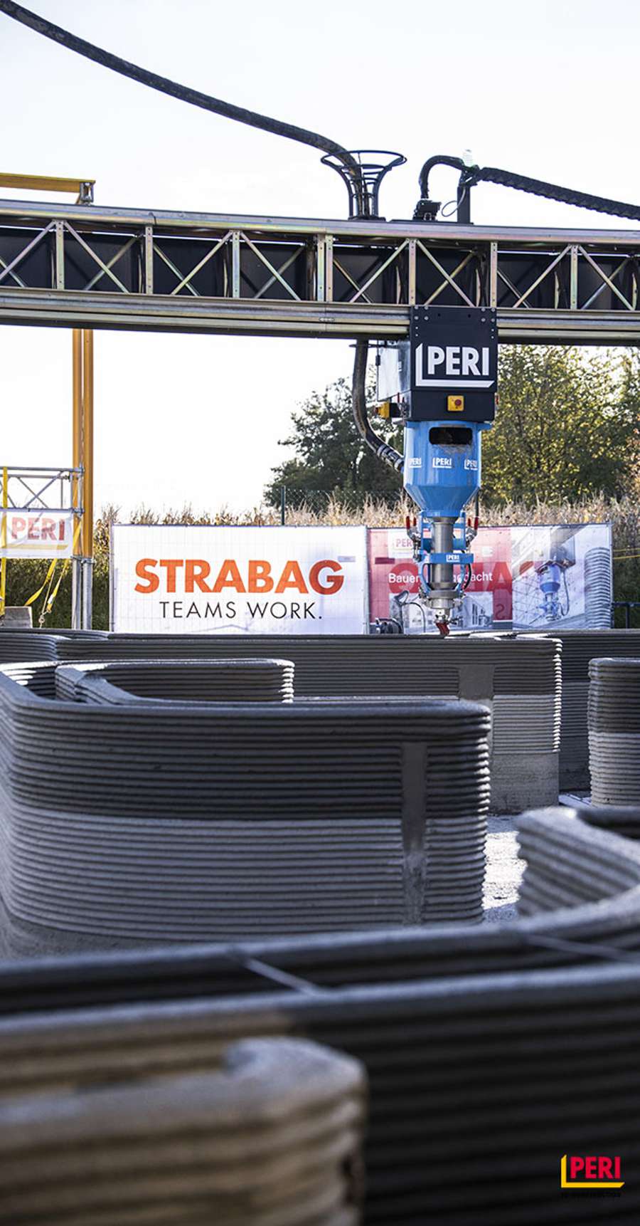 PERI and STRABAG 3D print an office building