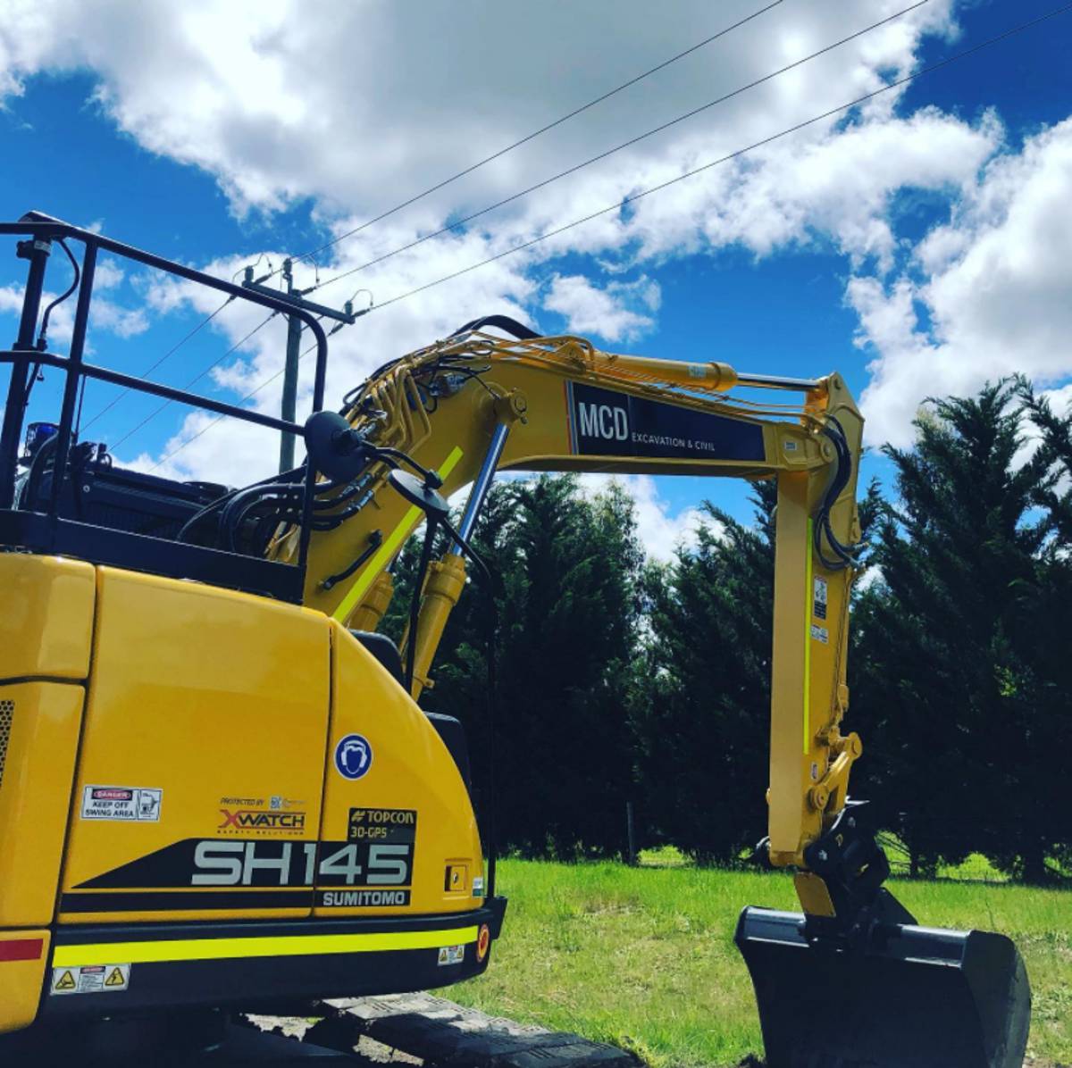 height and slew limiting systems on two of their excavators