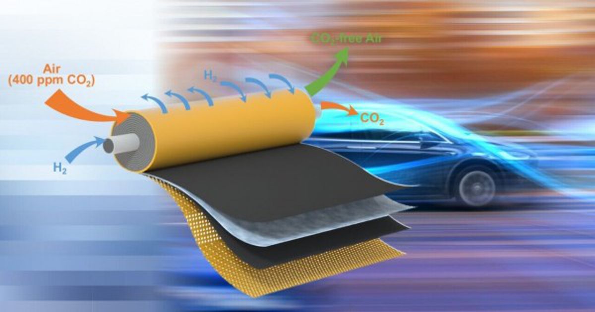 Graphic illustration by Jeffrey C. Chase University of Delaware researchers have broken new ground that could bring more environmentally friendly fuel cells closer to commercialization.