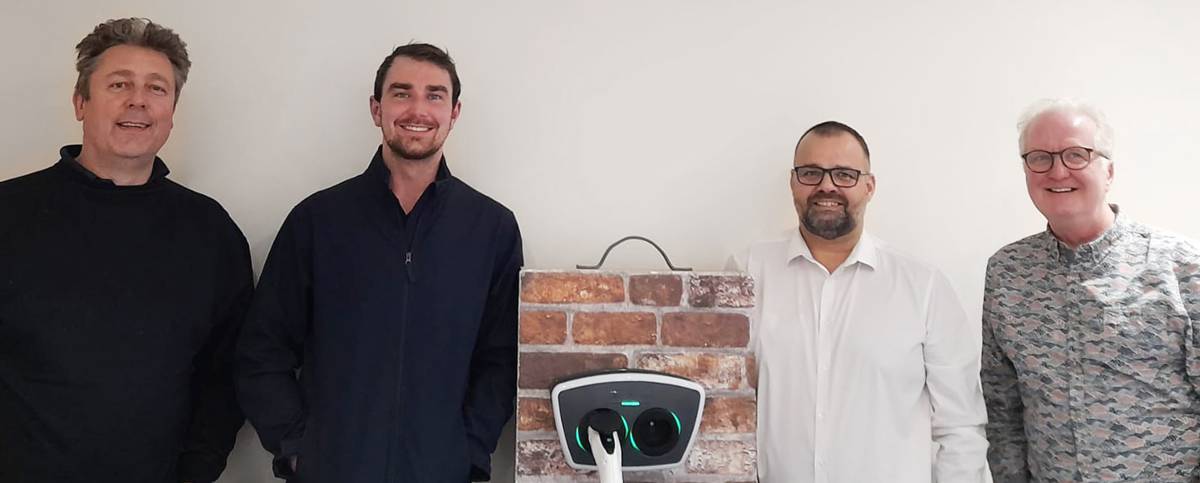 The team behind BriXcell electric car charge point: Tim Gardner; James Glover; Jonathan McFarlane and Nick Glover.