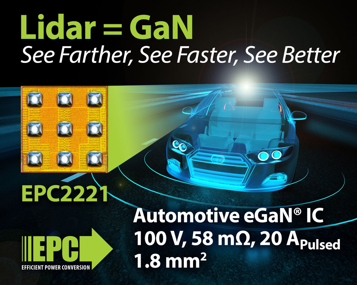 EPC announces new AEC Qualified Lidar Integrated Circuit