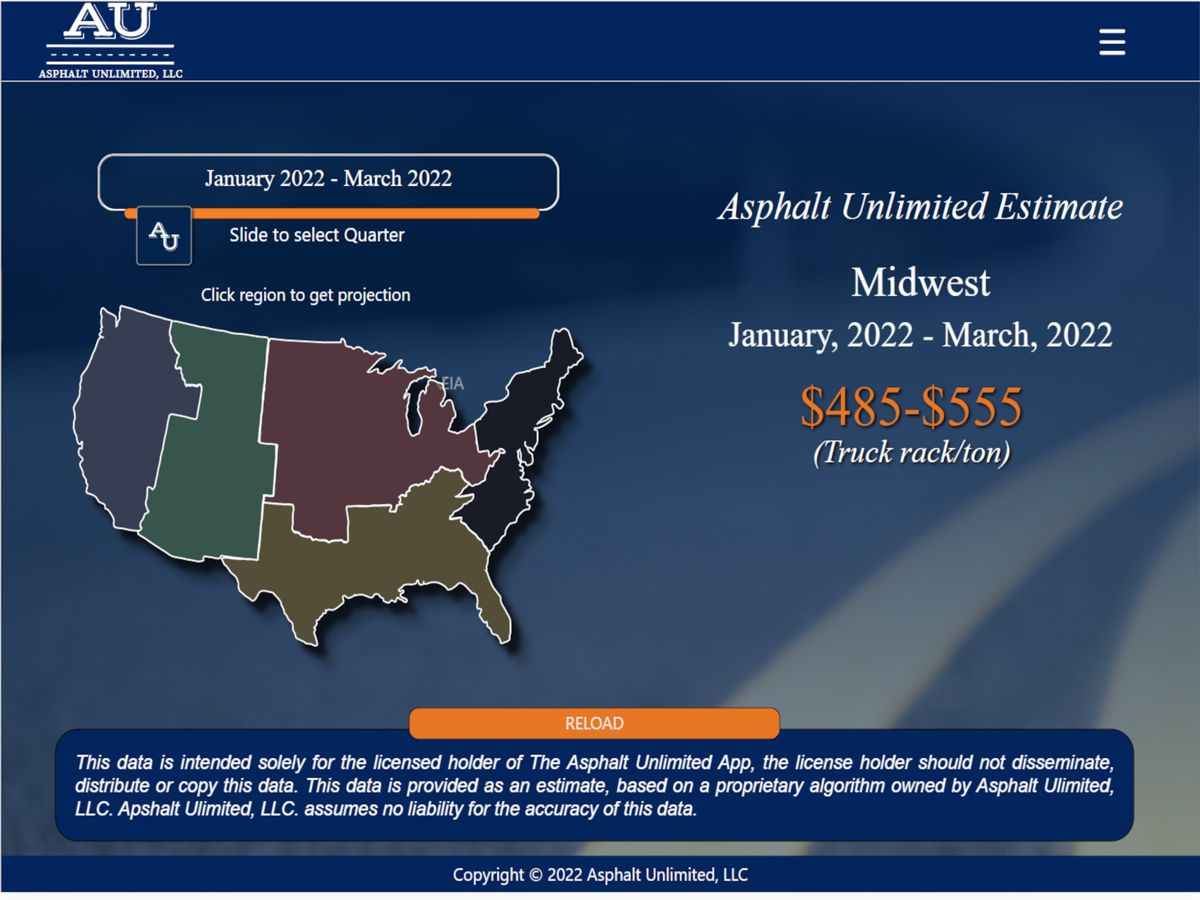 New app forecasts Asphalt Pricing to lower financial risks