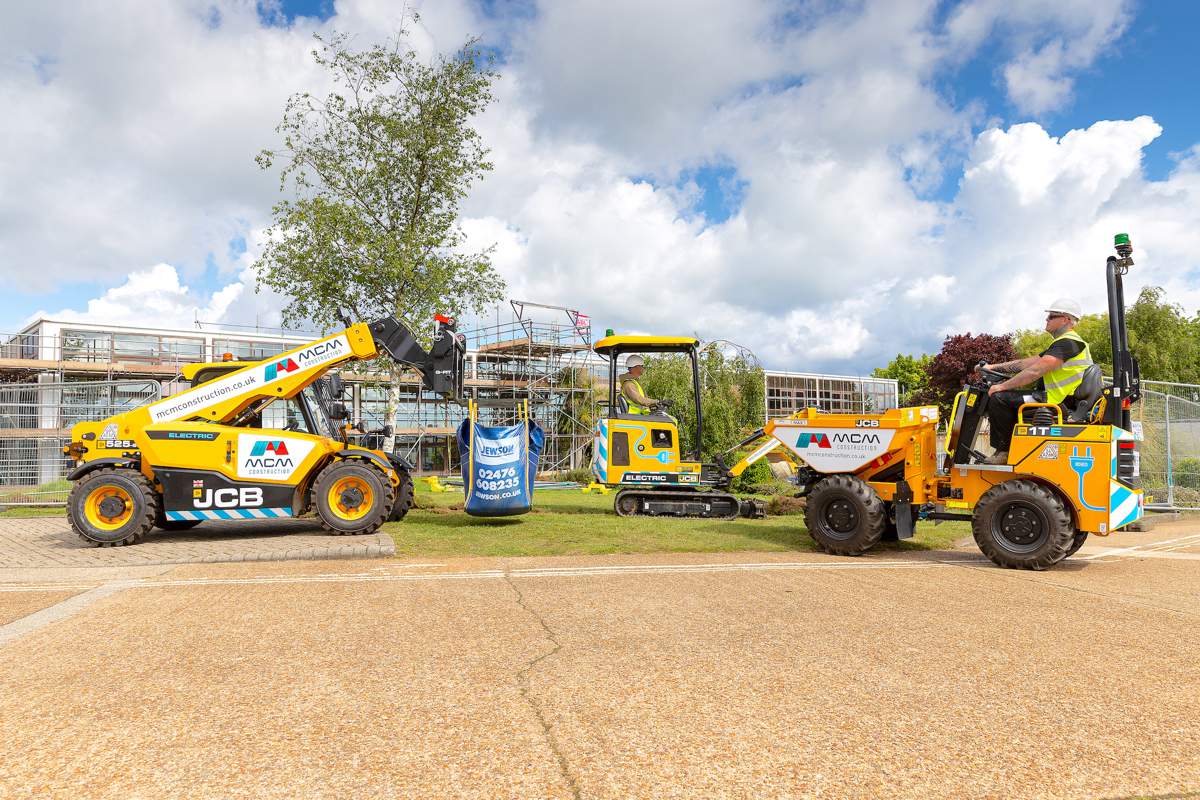 JCB driving an Electric Future for Construction on the Isle of Wight