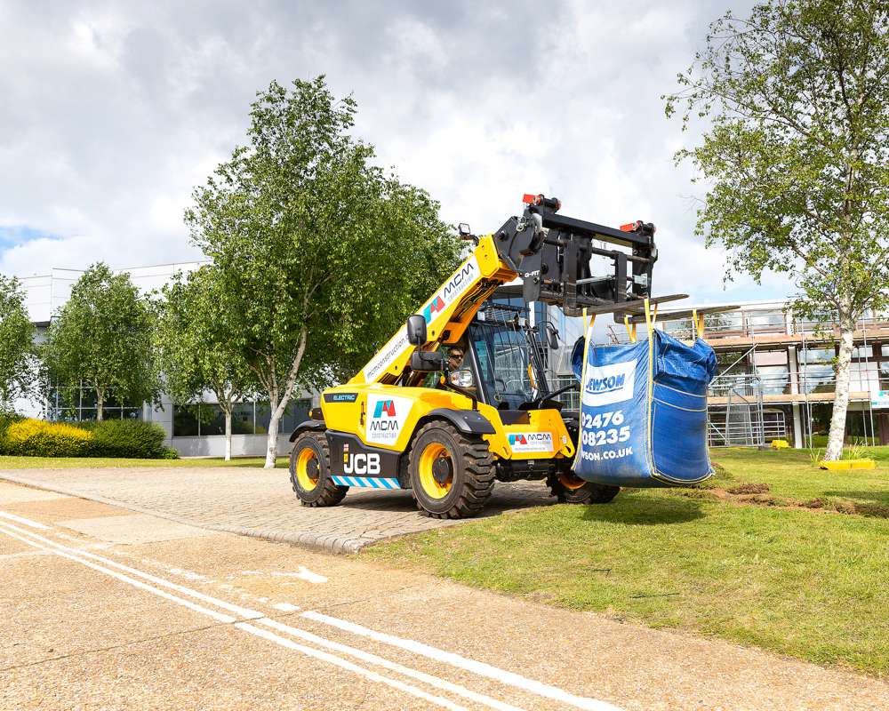 JCB driving an Electric Future for Construction on the Isle of Wight