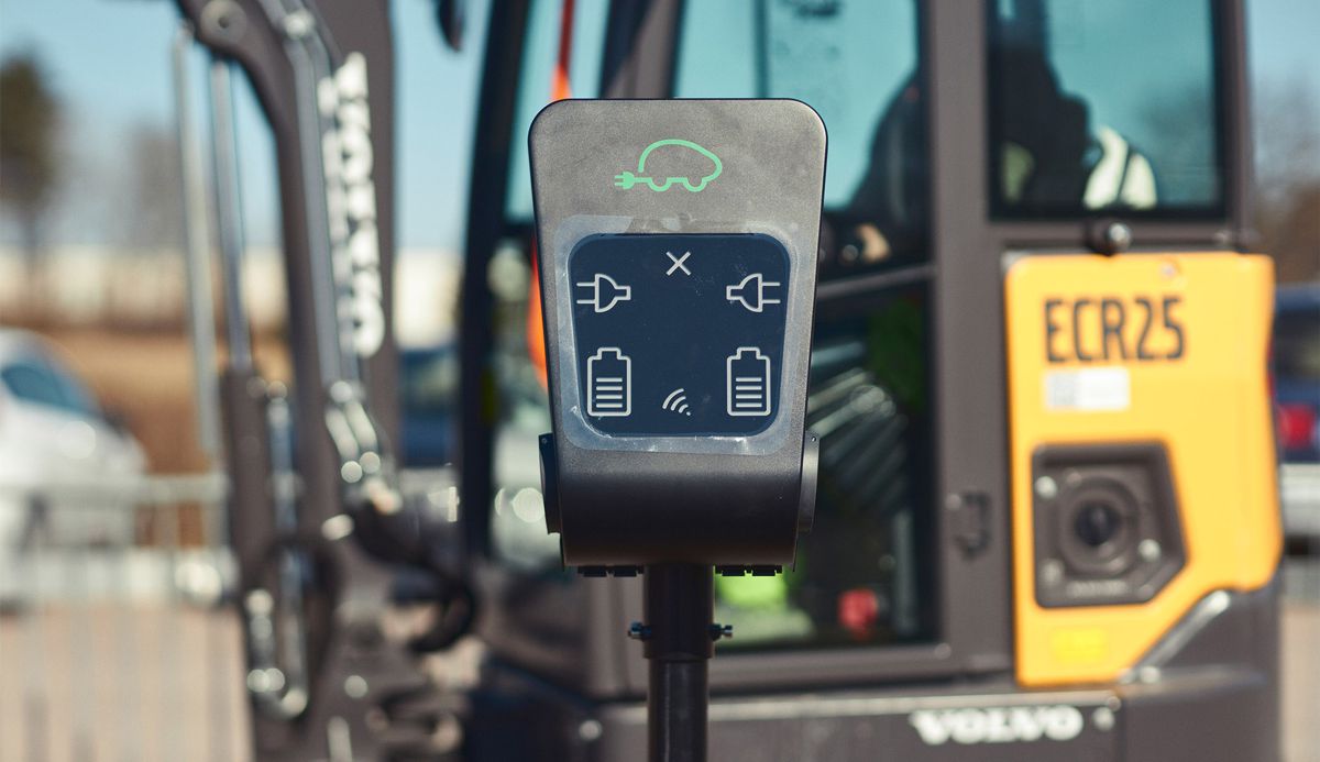 VolvoCE installs Charging Stations in Eskilstuna to minimise emissions