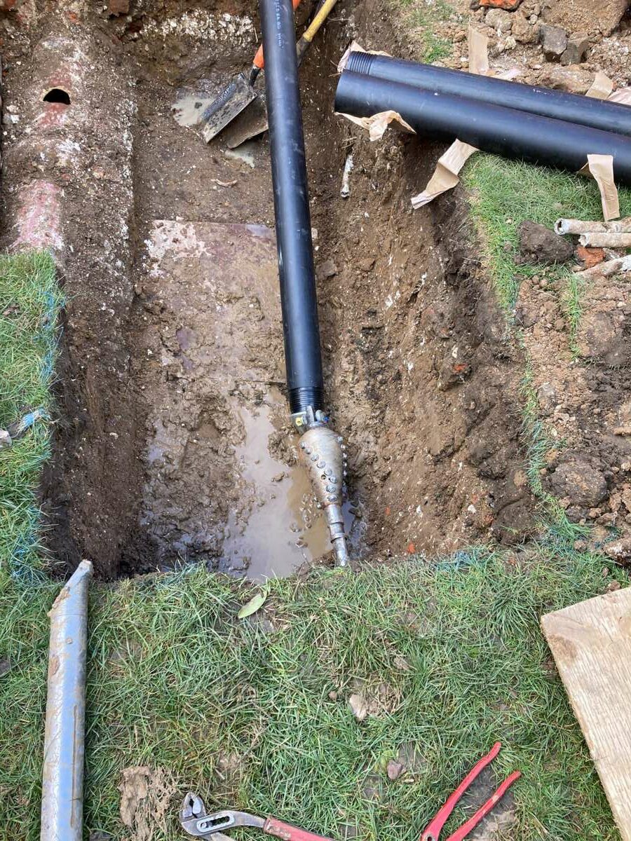 TRACTO PS40 Trenchless solution rescues brand new driveway