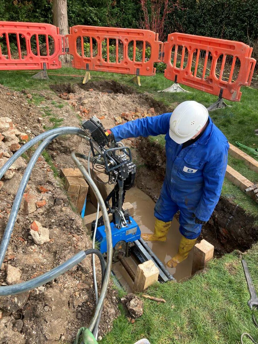 TRACTO PS40 Trenchless solution rescues brand new driveway