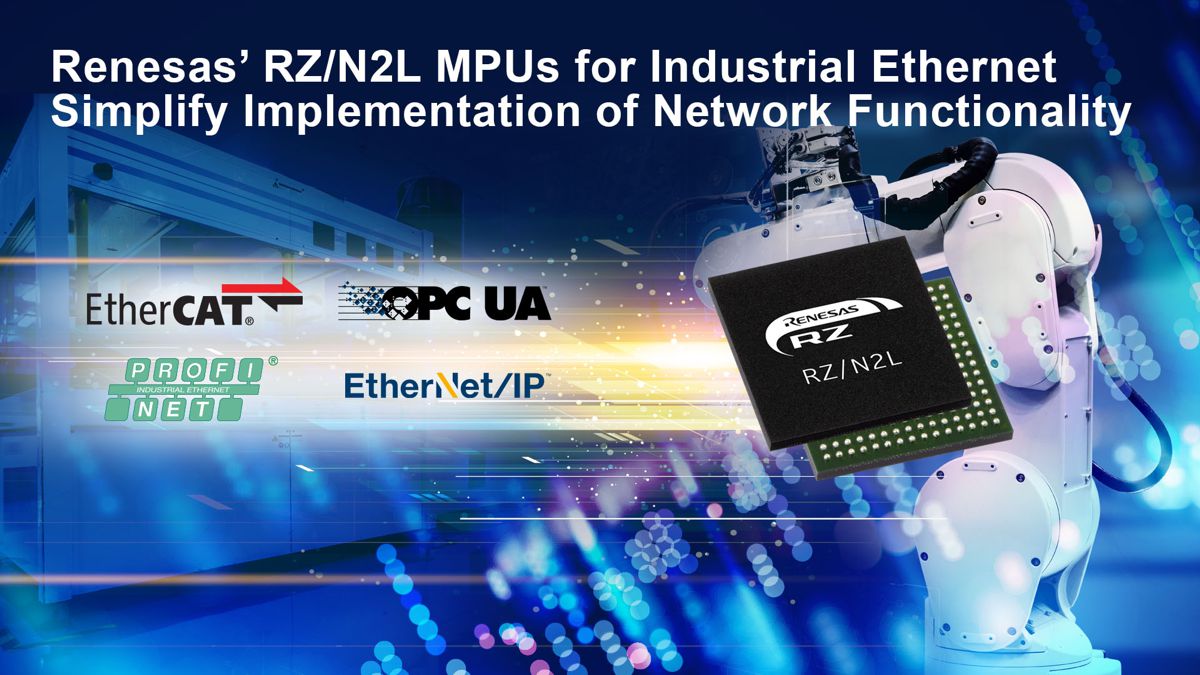 Renesas RZ/N2L MPU simplify Network functionality in Industrial Equipment