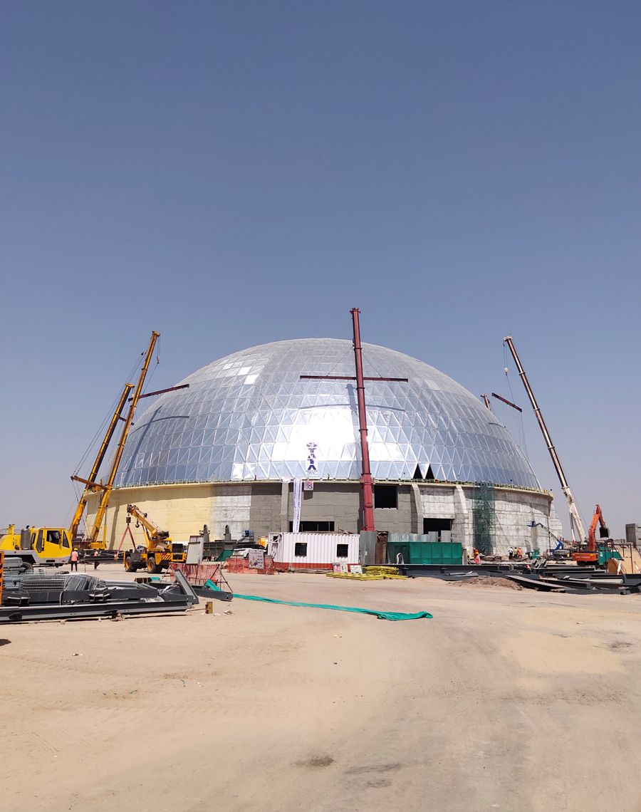Steel Carriers in India relies on Tadano all-terrain Cranes to lift 250t steel dome