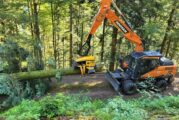 Doosan converts DX210W-7 Wheeled Excavator for the German Forest