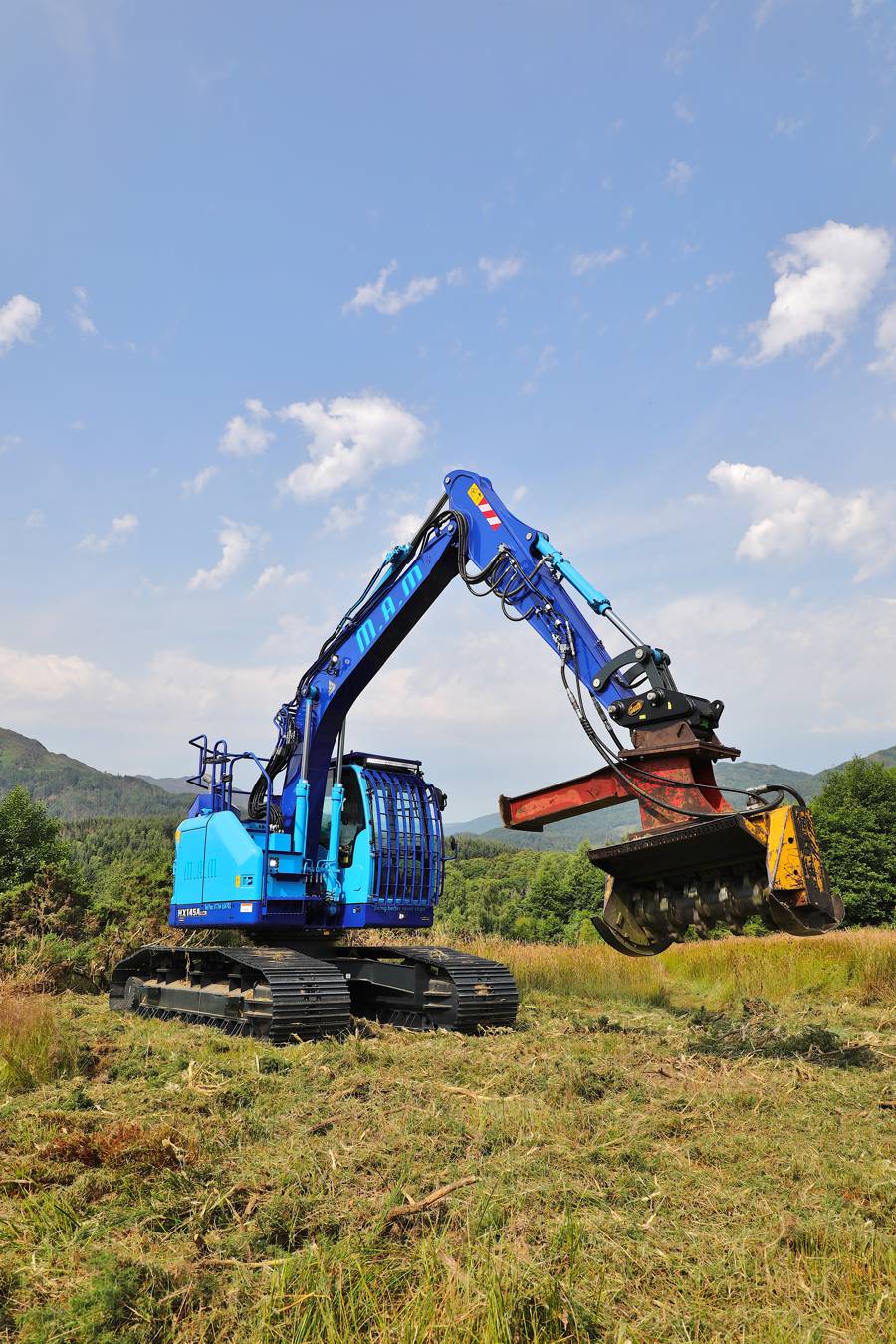 Hyundai HX145A LCR High Walker Excavator takes the lead in the Scottish Highlands