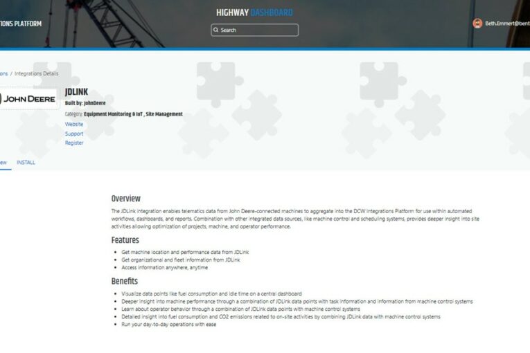 Digital Construction Works announces JDLink Connectivity with DCW Platform