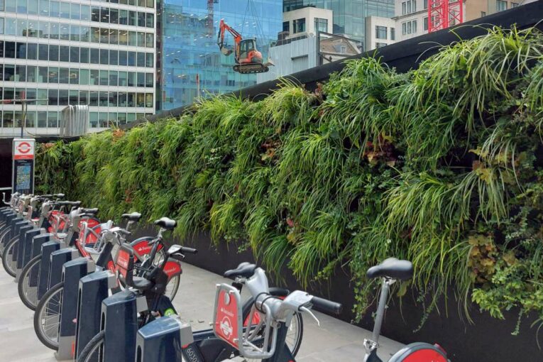 Stonecutter Court transformed with a Biotecture Living hoarding