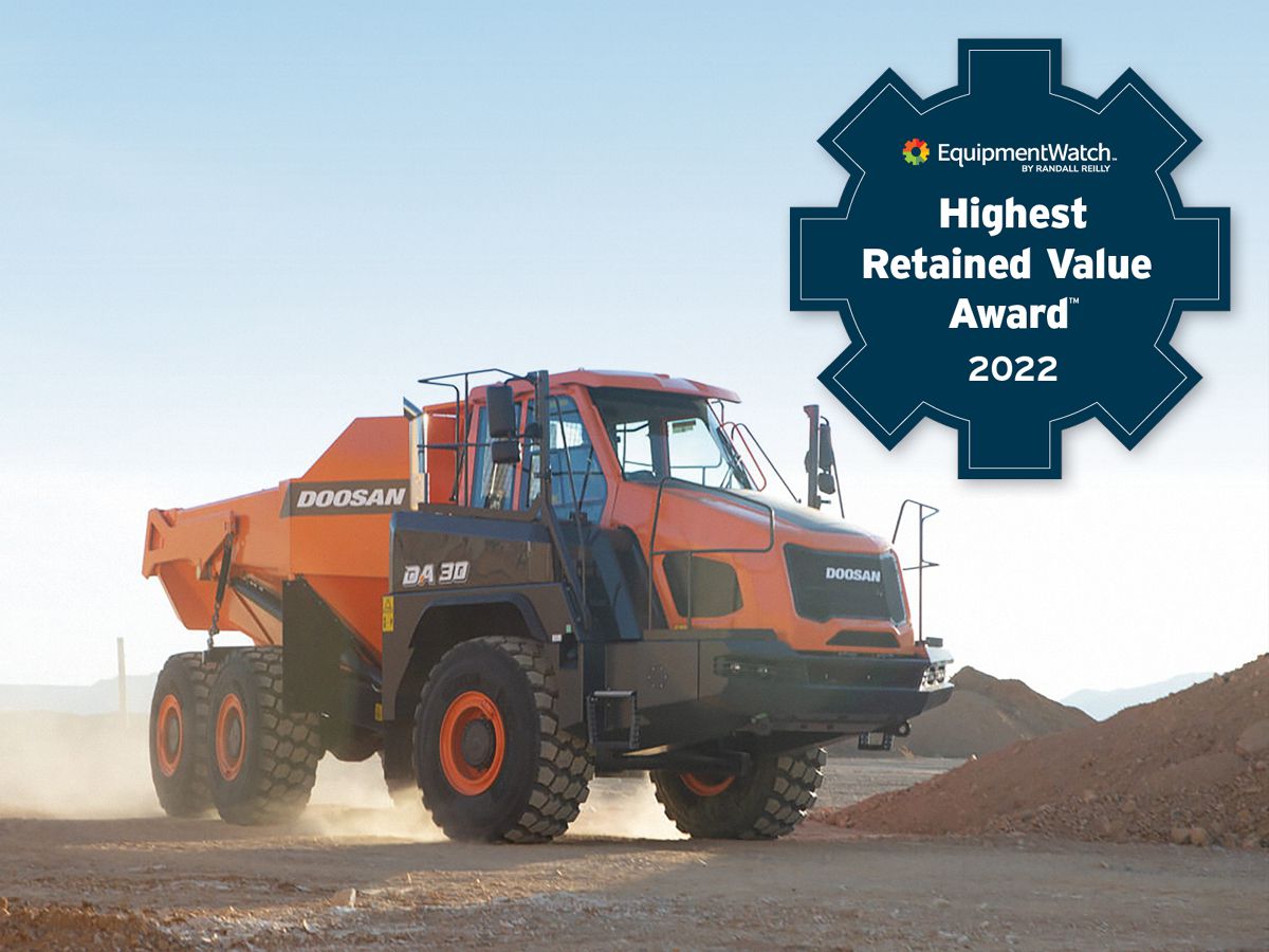 Doosan Articulated Dump Truck wins Highest Retained Value Award
