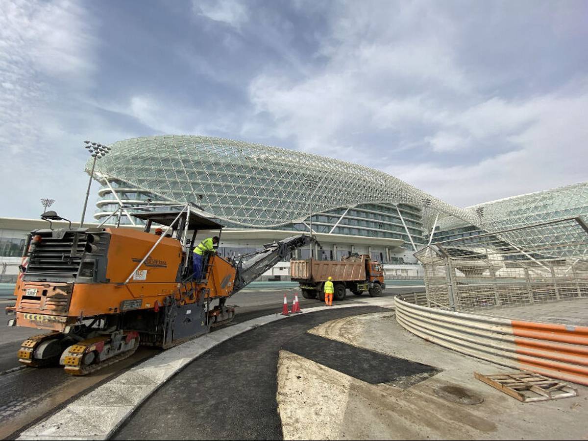 Yas Marina F1 Circuit in Abu Dhabi resurfaced in just two weeks