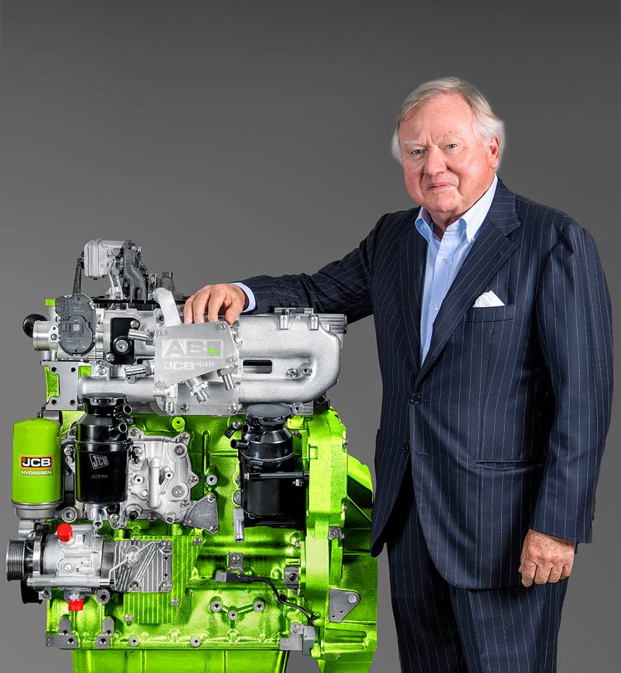 Lord Bamford and the JCB hydrogen engine