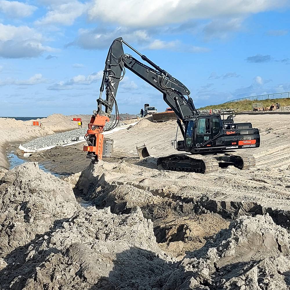 Tell Bau puts Doosan DX255NLC Excavator to work on Norderney Island
