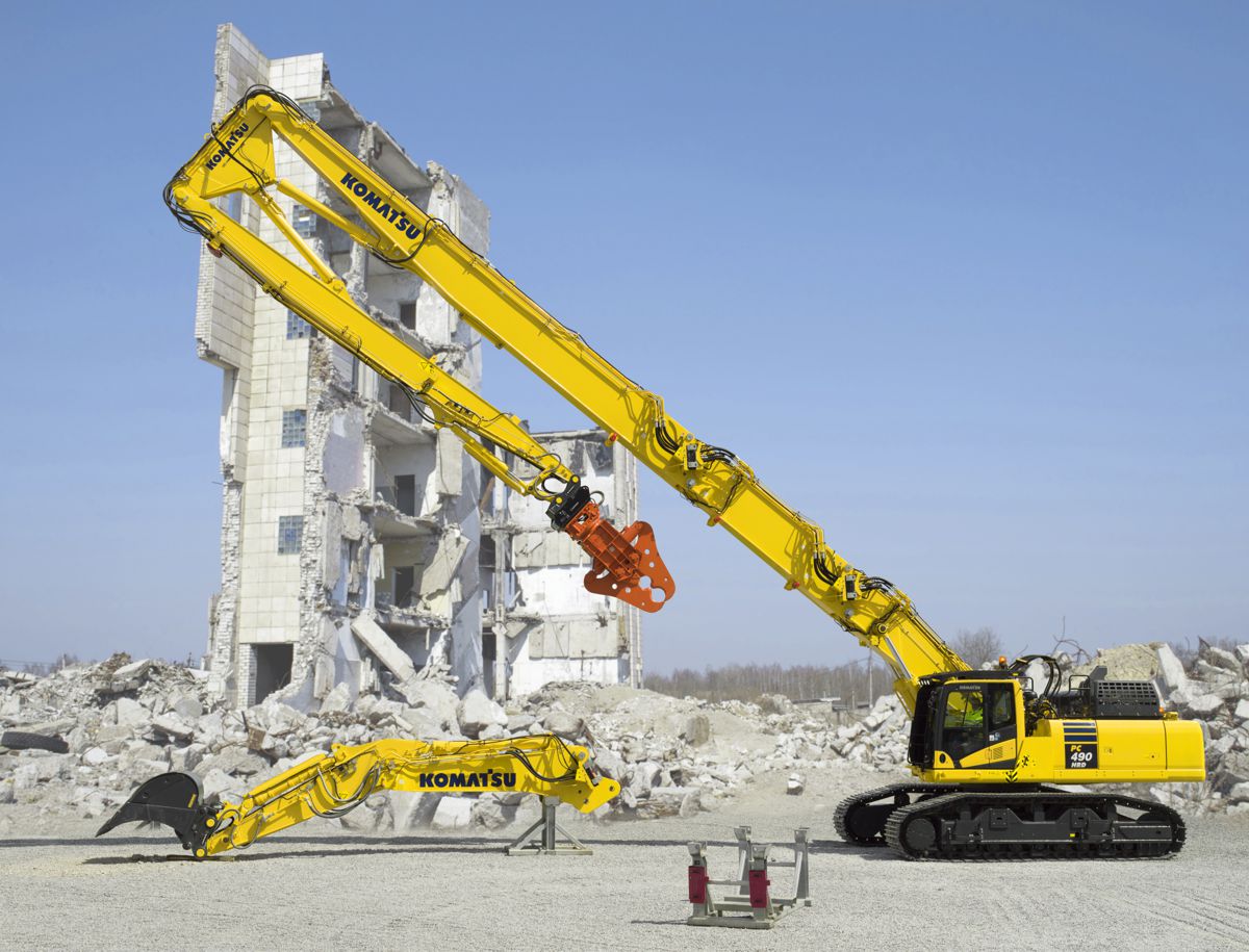 Komatsu releases Boom Change System for PC490HRD-11 Demolition Machine