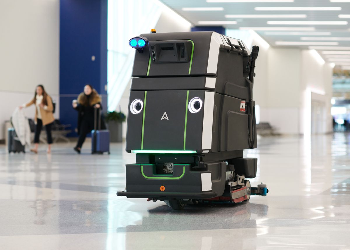 Avidbots Neo Robot Cleaning Airports around the world