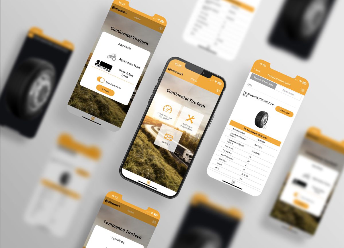 Continental supports fleet operators, dealers and service technicians with the TireTech mobile app for trucks and buses.