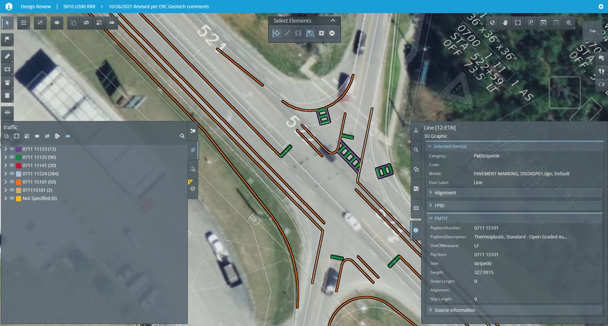 The new Bentley-based FDOT quantity takeoff manager and estimated quantities report tools are being used daily by hundreds of designers and engineers during the design development process for all new design and improvement projects under contract with FDOT. Image courtesy of Florida Department of Transportation.