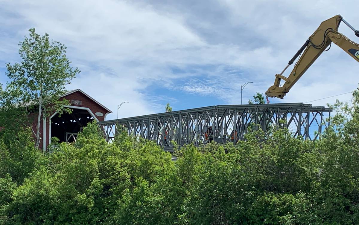 Historic Bridge in Québec rehabilitated with Acrow Modular Steel Truss System