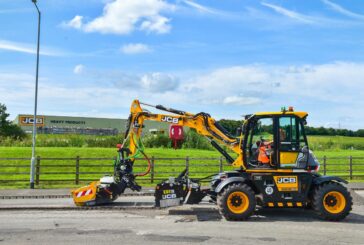 Staffordshire County Council's JCB Pothole Pro clocks in for its first shift