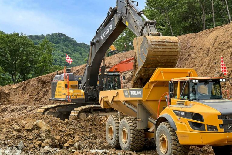 VolvoCE's largest Excavator in Japan digs in at Fukushima Solar Energy Site