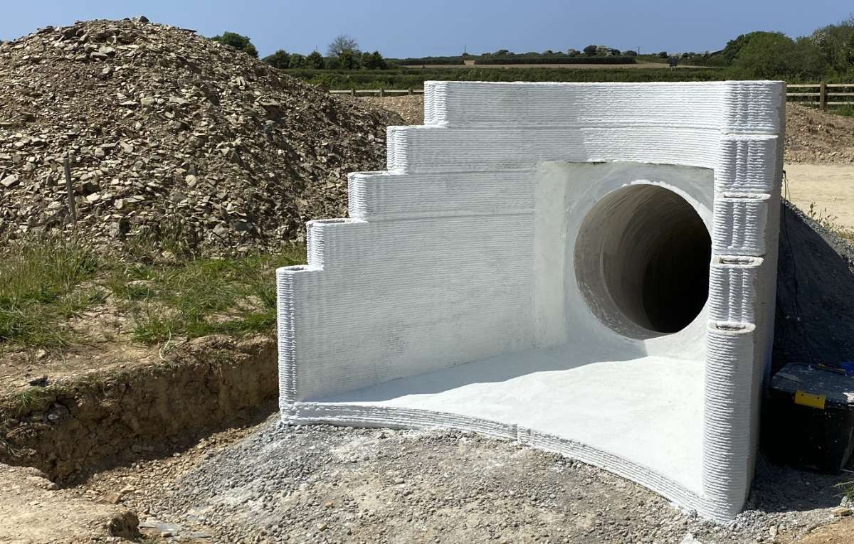 National Highways trials 3D-Printed Headwall on A30 road upgrade