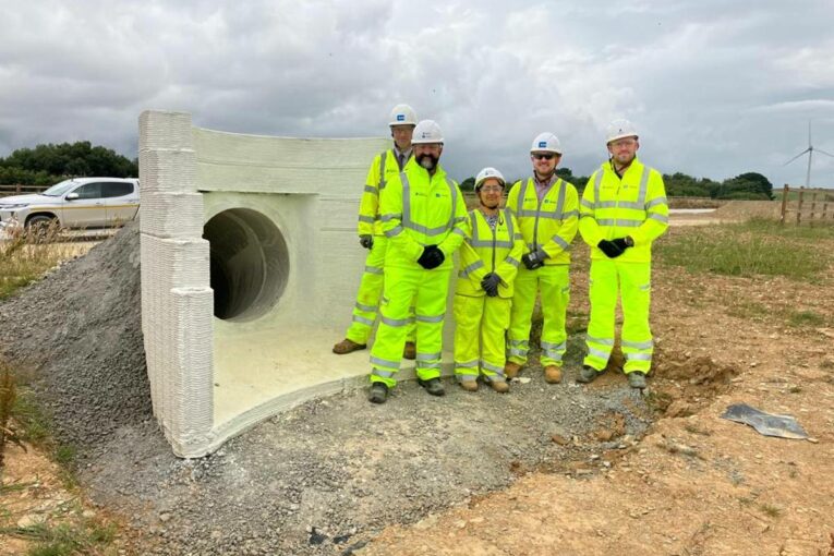 National Highways trials 3D-Printed Headwall on A30 road upgrade