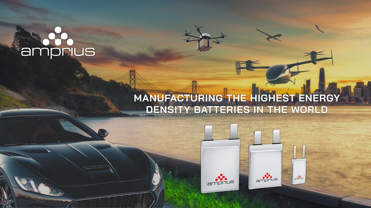 Amprius announces Ultra-High-Power-High-Energy Lithium-ion Batteries