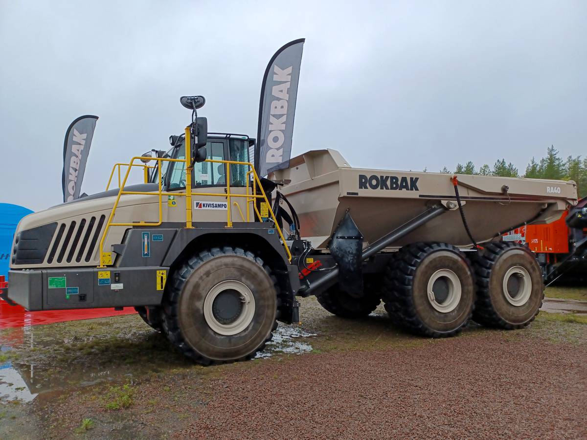 The RA40 dump truck is at Maxpo in Finland