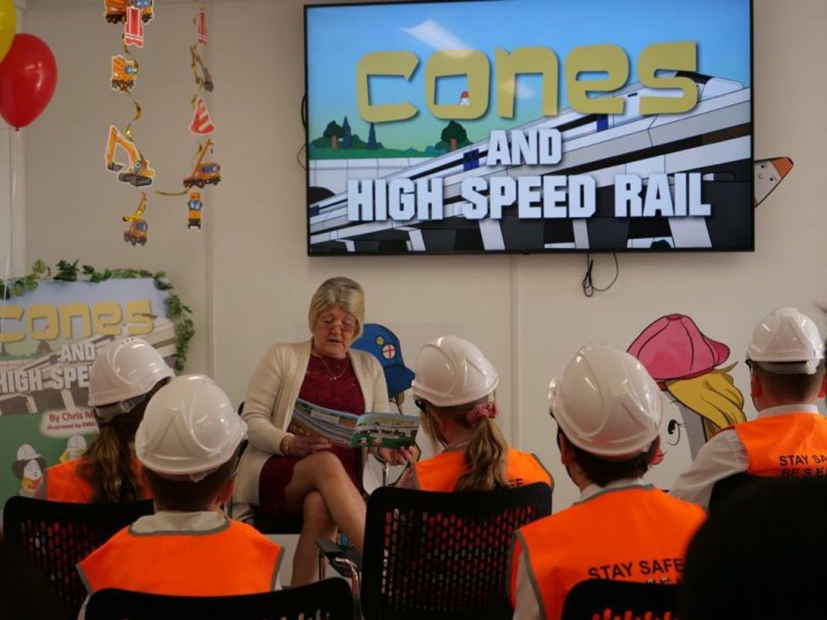 Cones and High-Speed Rail educates children on HS2