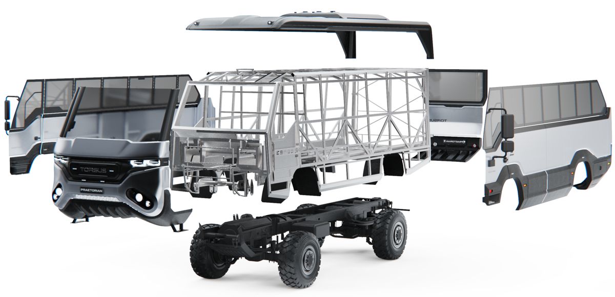 Torsus and Man building the Chassis for the World's toughest off-road Bus