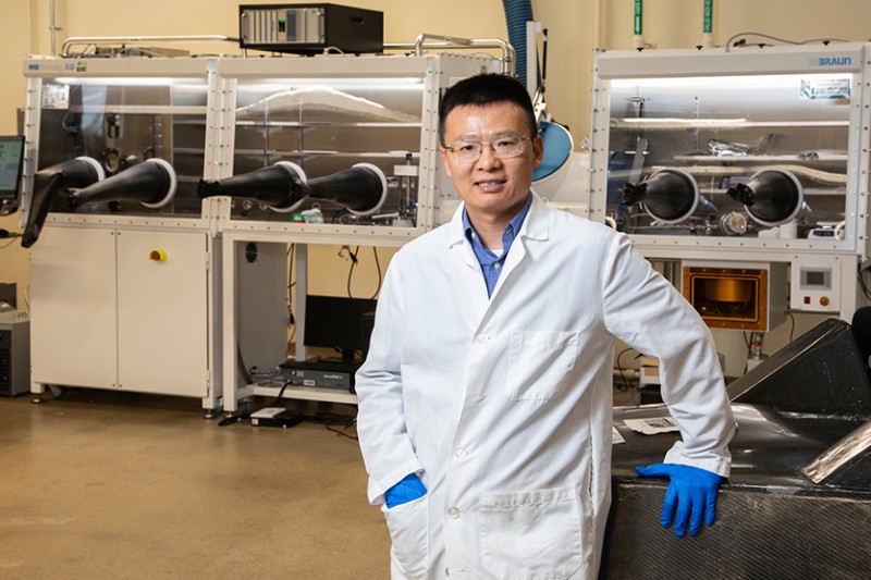 Credit: Mark Wallheiser/FAMU-FSU College of Engineering Zhibin Yu, an associate professor in the Department of Industrial and Manufacturing Engineering at the FAMU-FSU College of Engineering, is developing stretchable photodiodes that could improve health monitoring devices.