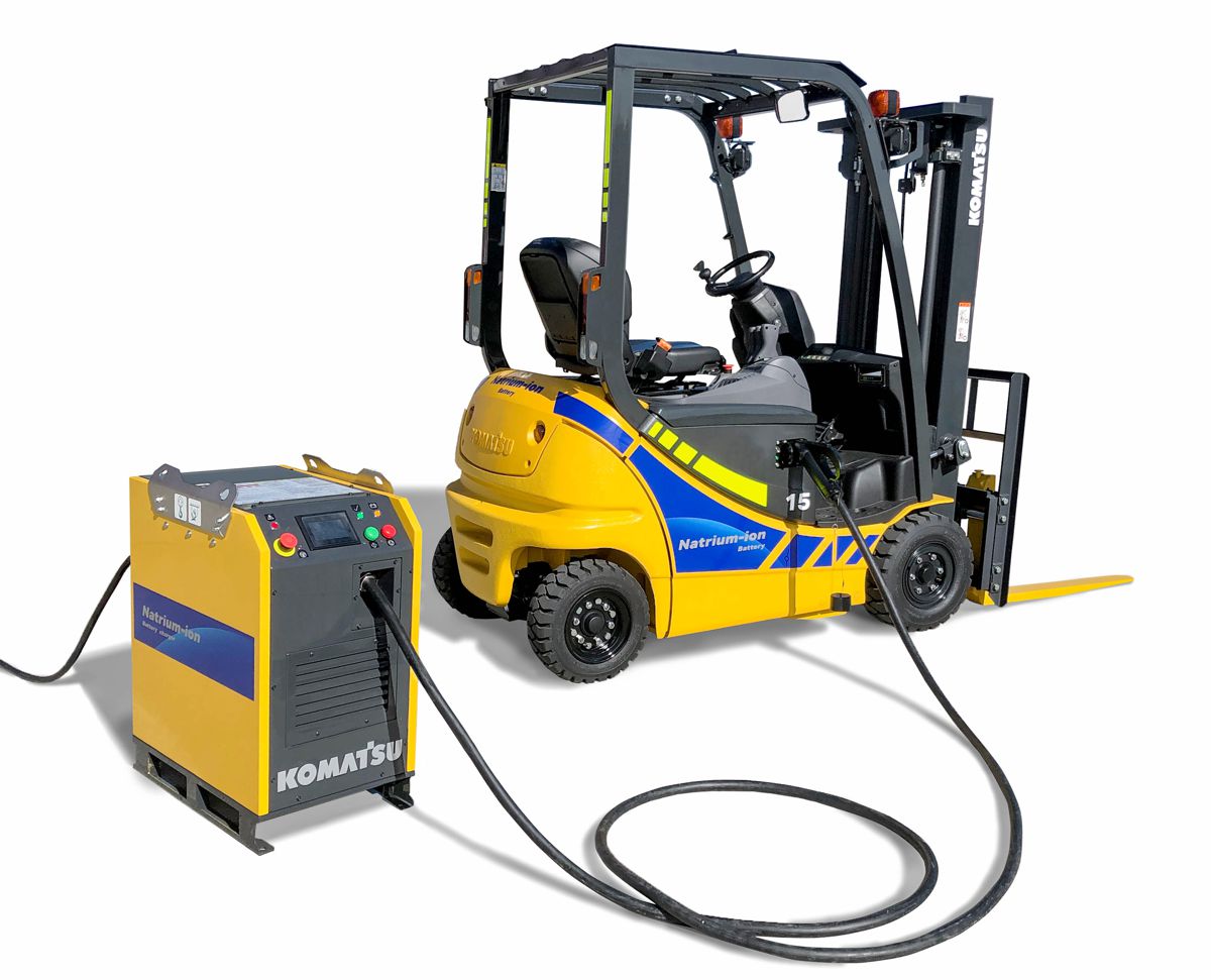 Komatsu Proof-of-Concept Electric Forklift powered by Sodium-Ion Batteries