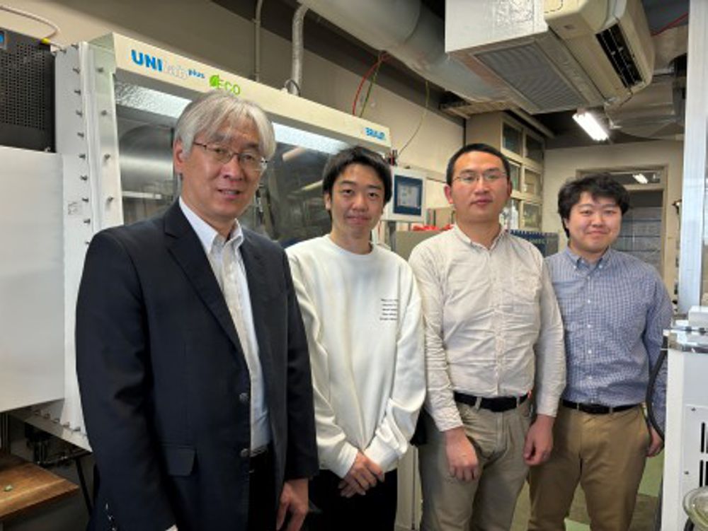Credit: Feng Li (From left) Toshifumi Satoh, Yuta Mizukami, Feng Li, and Takuya Isono of the research team. (Photo: Feng Li)