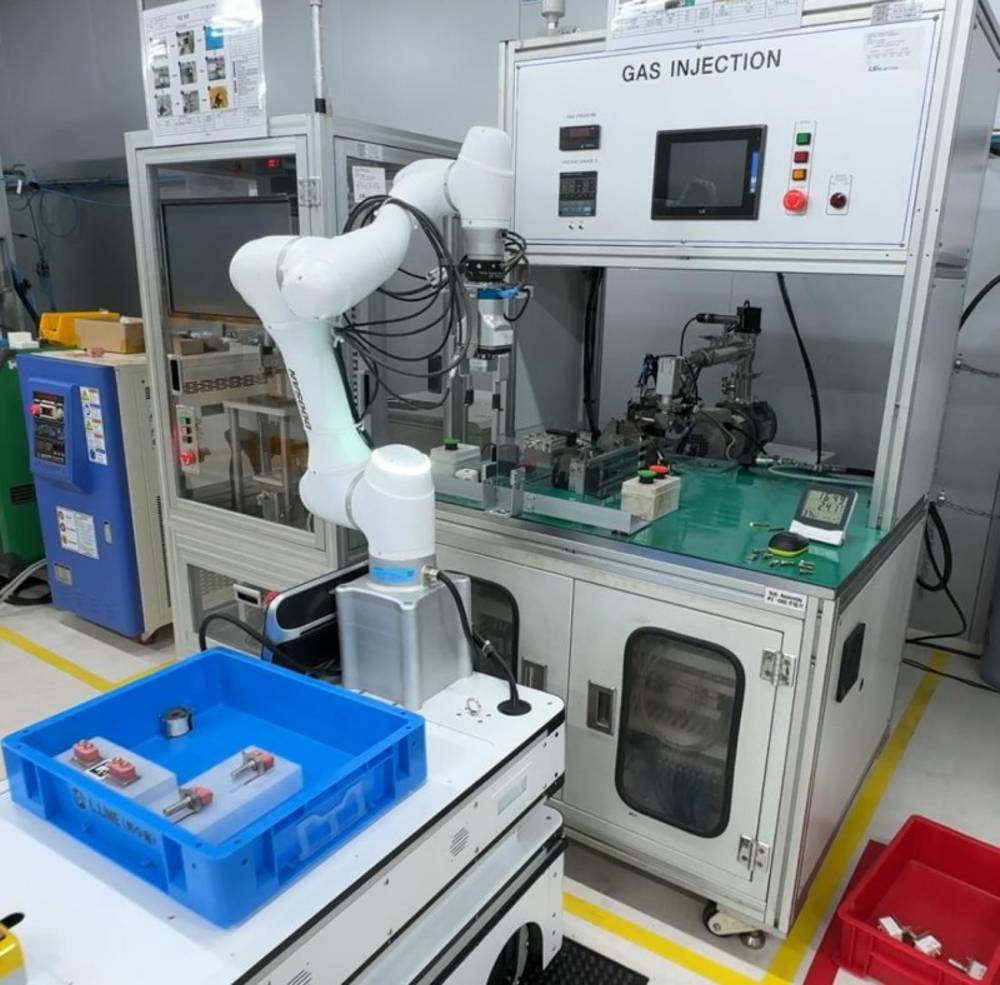 Credit: Korea Institute of Machinery and Materials (KIMM) On-site application test of the manufacturing process using robots: Images of research achievements