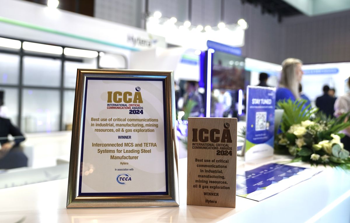 Hytera celebrates ICCAs Award 2024 for Interconnected MCS and TETRA Systems