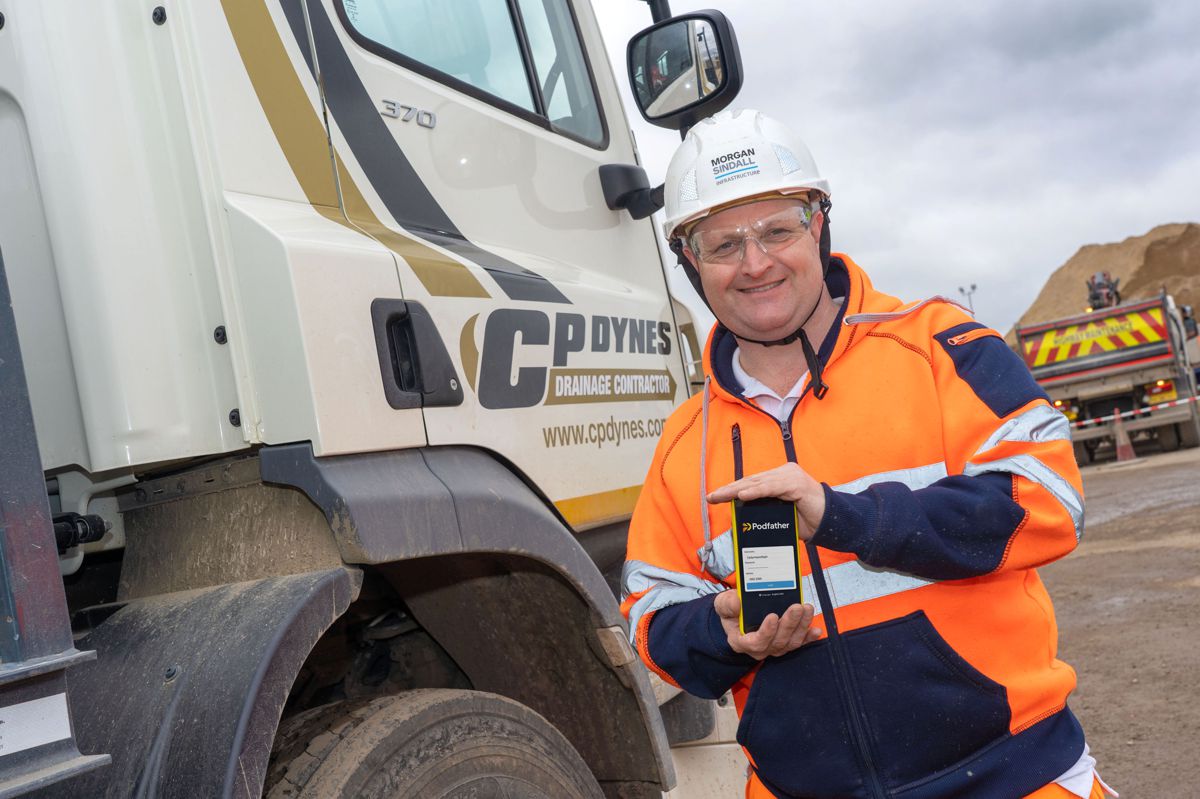Podfather deployed for Highways Groundworks by C P Dynes